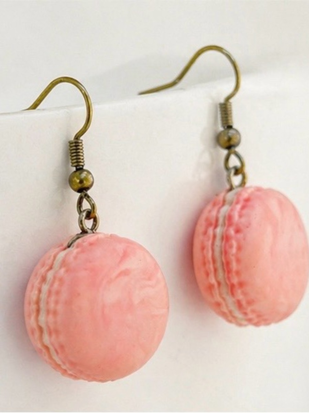 Pink silicone Macaron Earrings